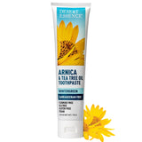 Pasta Desert Essence Arnica y Arbol de Té, empaque compacto para viaje
