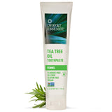 Desert Essence Pasta de Dientes Tea Tree Oil & Fennel, botella, aliento fresco.