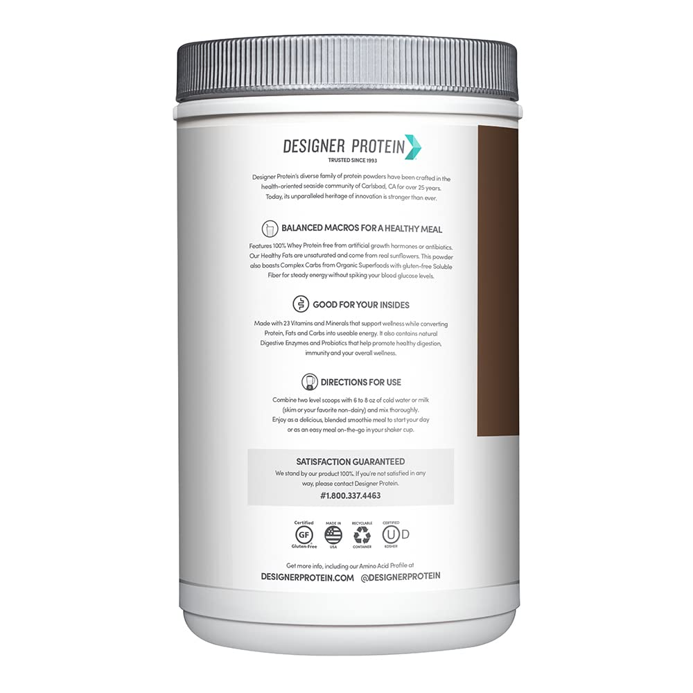 Batido de chocolate con leche para reemplazo de comida de Designer Wellness