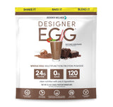Envase de Designer Wellness Designer Egg mostrando proteína de huevo de alta calidad para batidos.