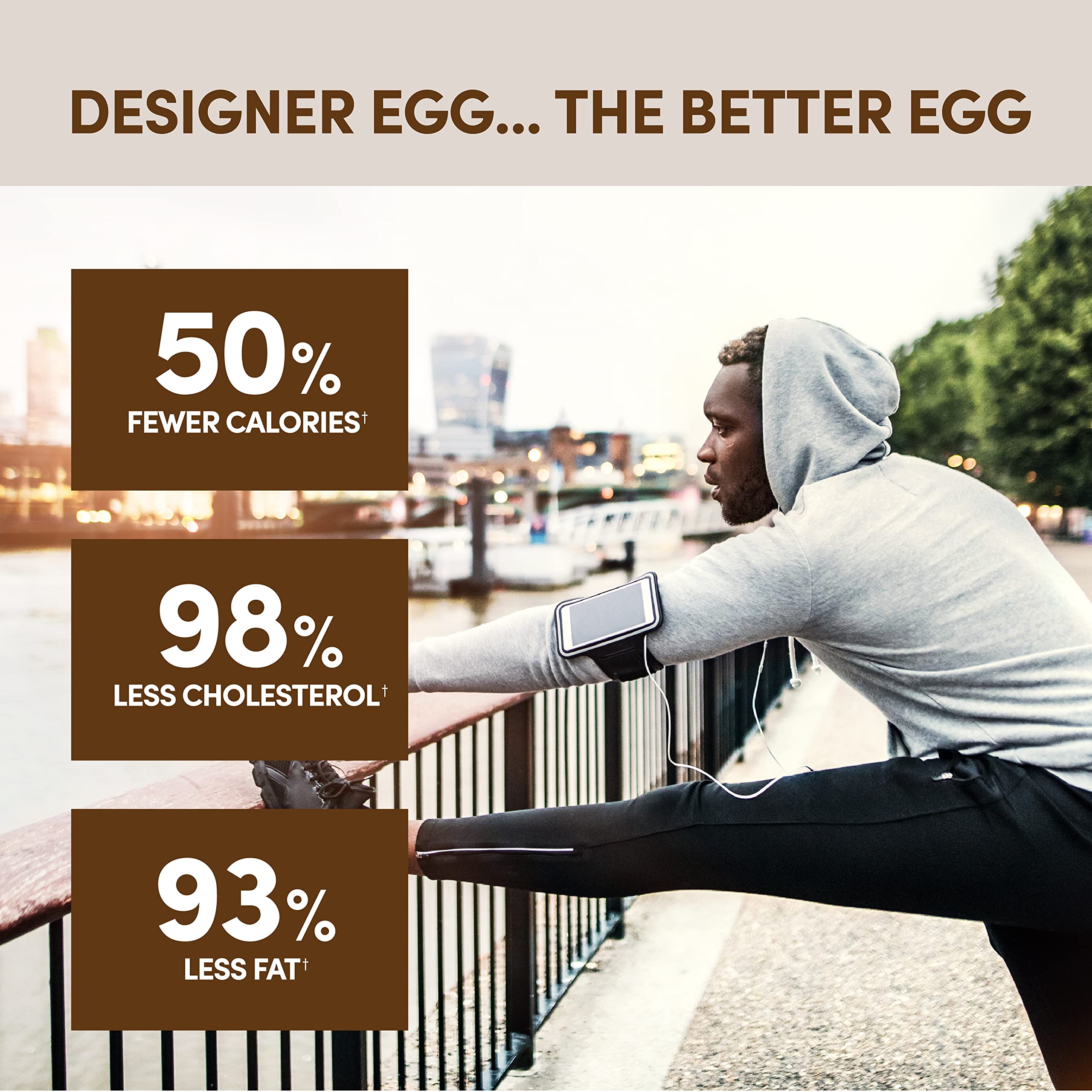 Cucharita de medición con polvo Designer Egg para porciones precisas.