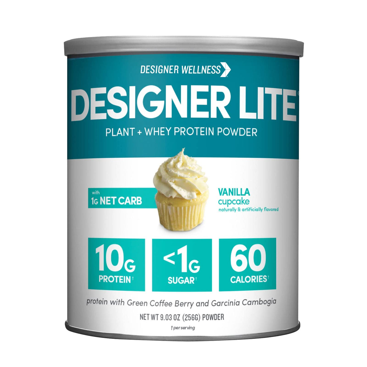 Designer Wellness bote sabor vainilla pastel, proteína natural para merienda rápida