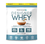 Envase de Designer Whey sin sabor, ideal para batidos diarios.