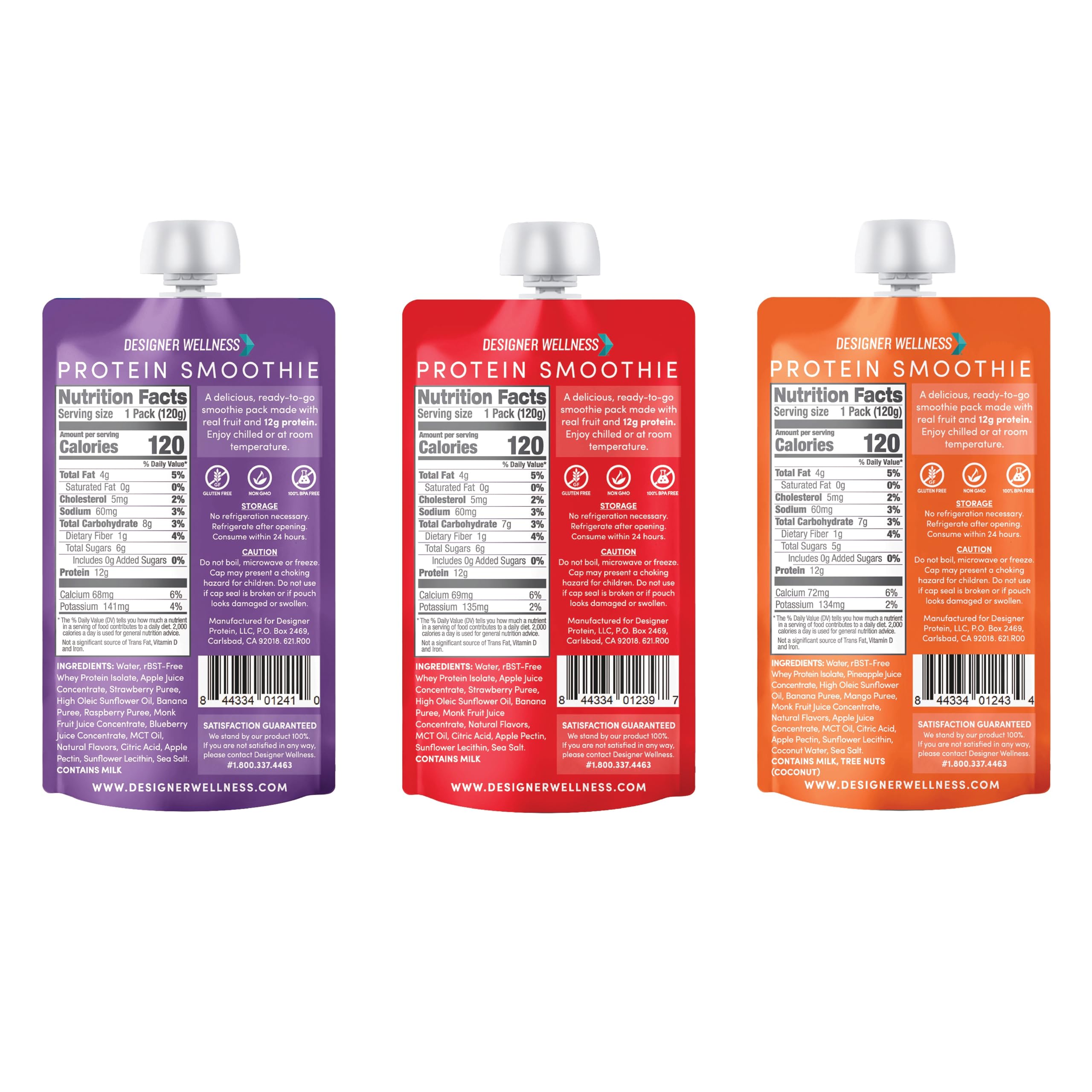Textura cremosa tipo yogur en batido Designer Wellness con fruta real