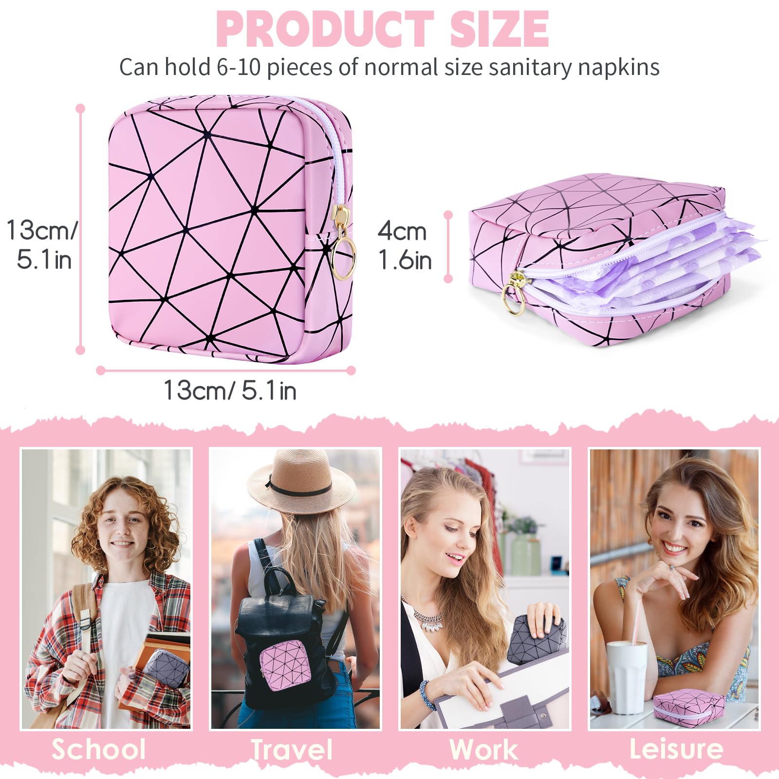 Desing Wish bolsa gris para periodos; ideal para viaje diario y oficina.