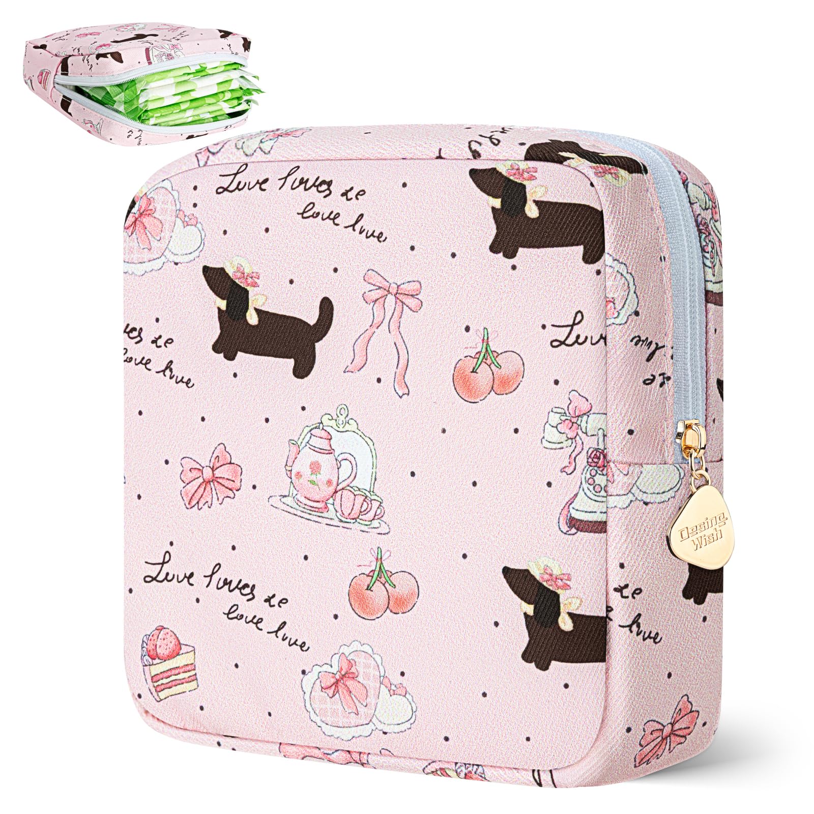Desing Wish bolsa almacenamiento de absorbentes, discreta y compacta para uso diario.