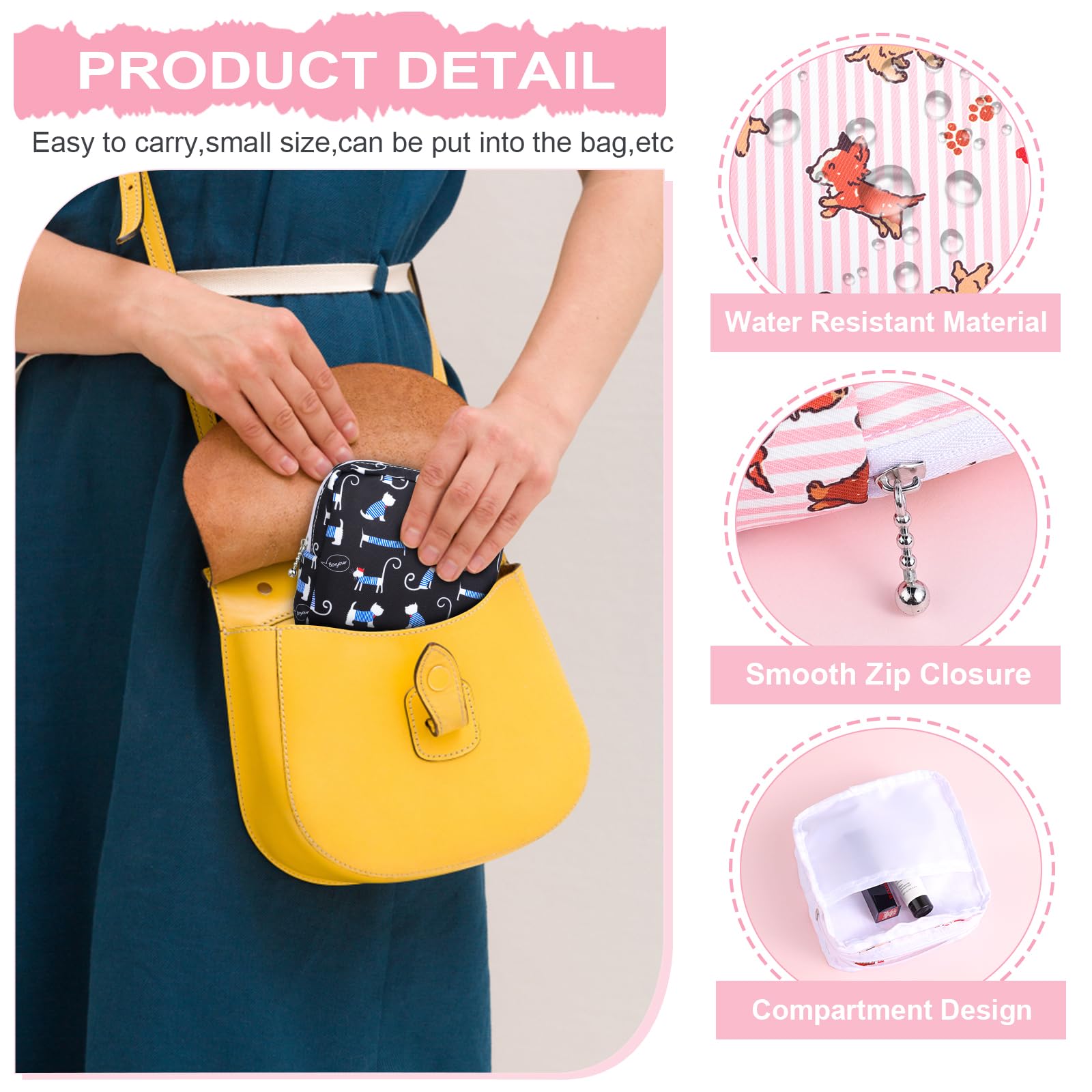 Desing Wish bolsa con diseño bowknot dachshund, regalo único para periodo.