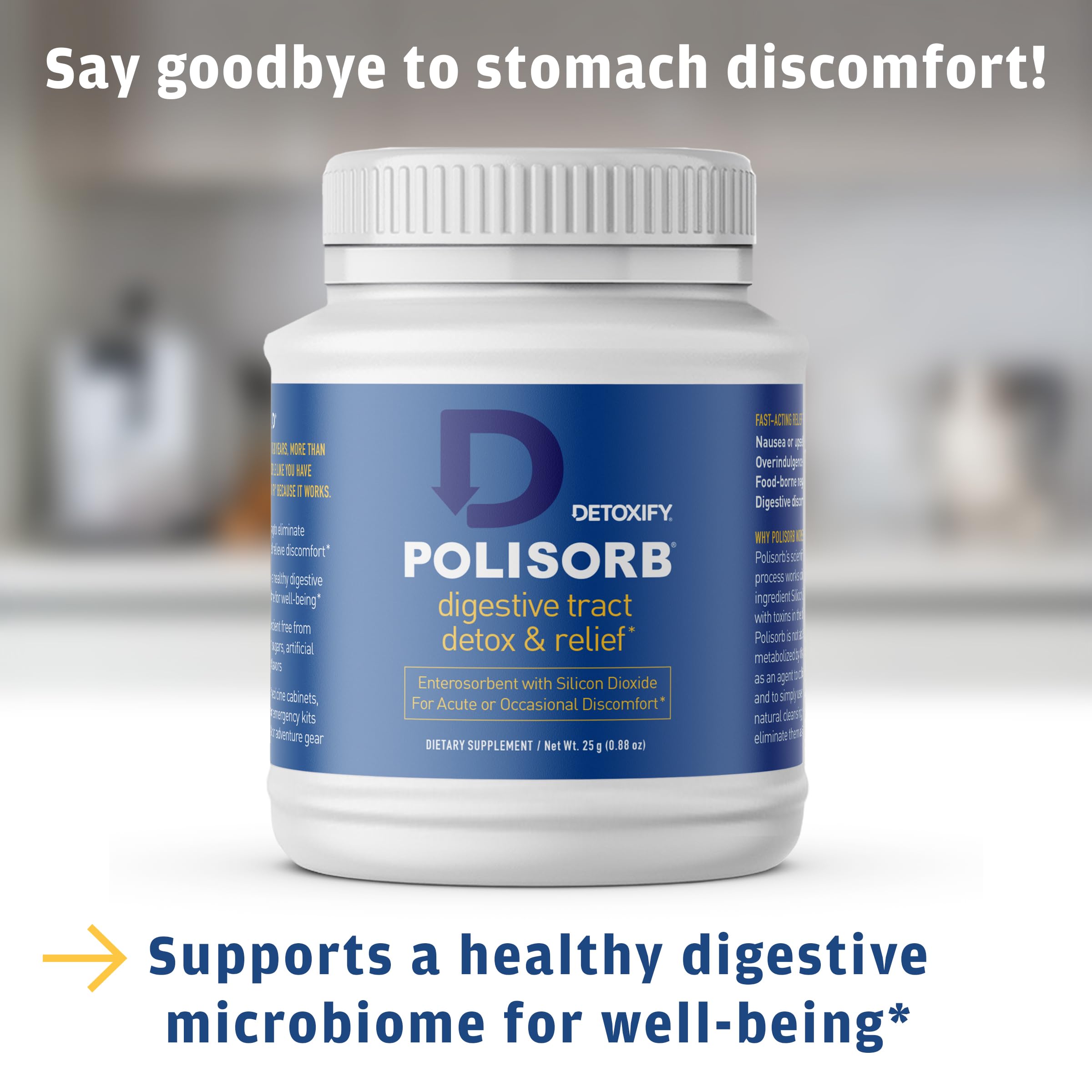 Detoxify Polisorb concentración de hidratación diaria durante la limpieza.