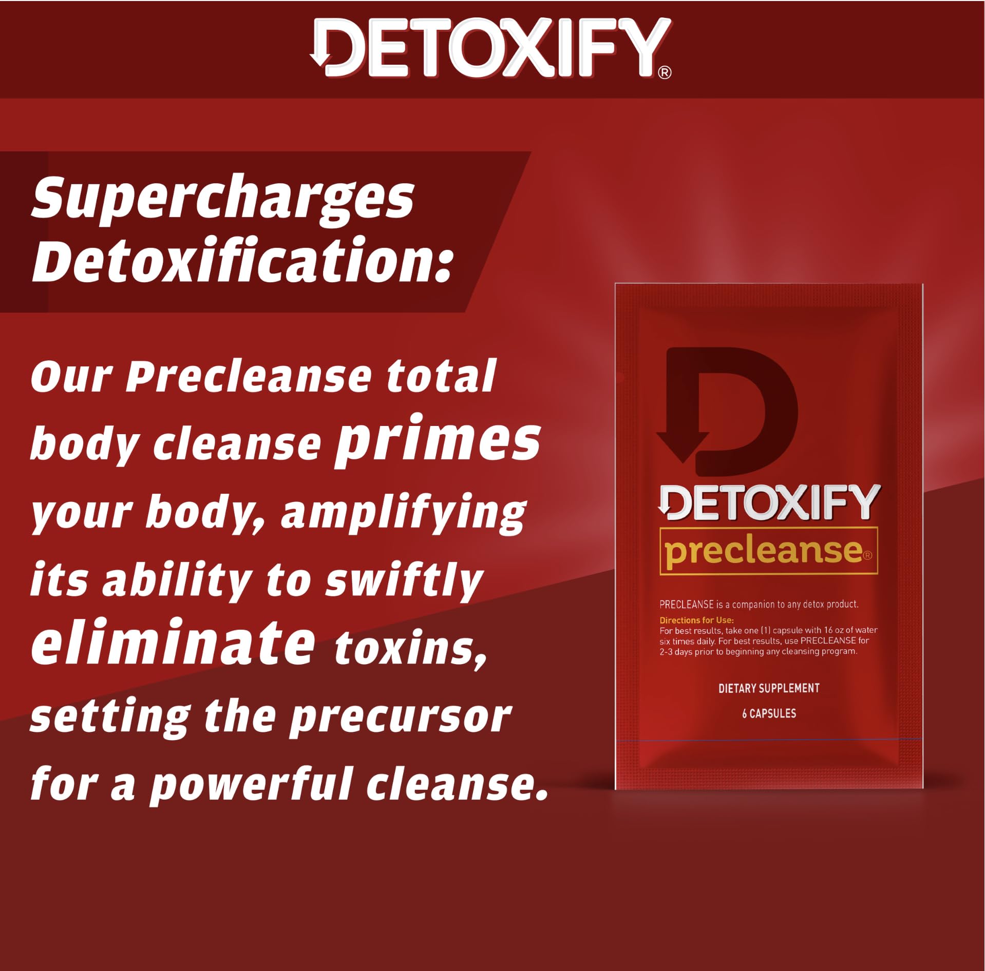 Detoxify Precleanse: vertido en vaso, listo para una ingesta diaria