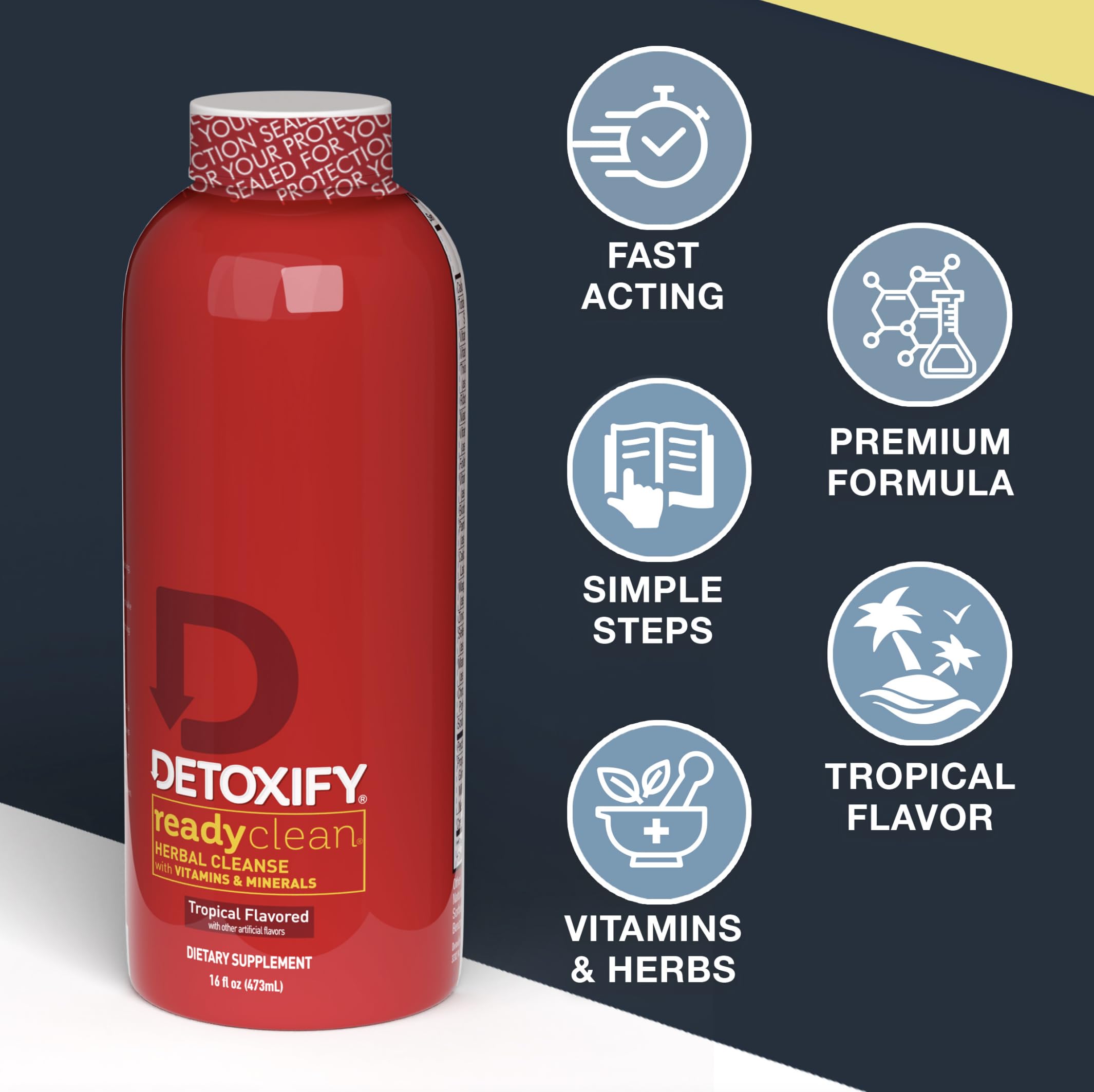 Detoxify Ready Clean Tropical: raíz de bardana en la fórmula natural.