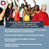 Detoxify XXtra Clean Herbal, extractos-clave, ginseng y cardo mariano para apoyo natural.