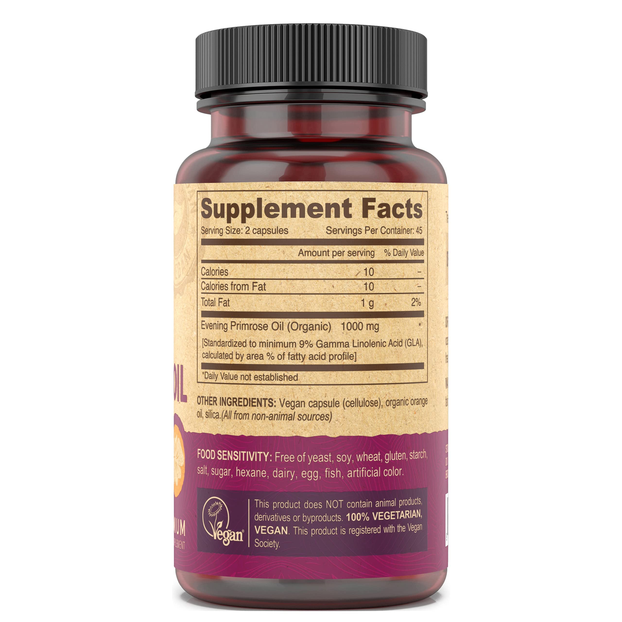 DEVA aceite de onagra orgánico prensado en frío: calidad vegana certificada