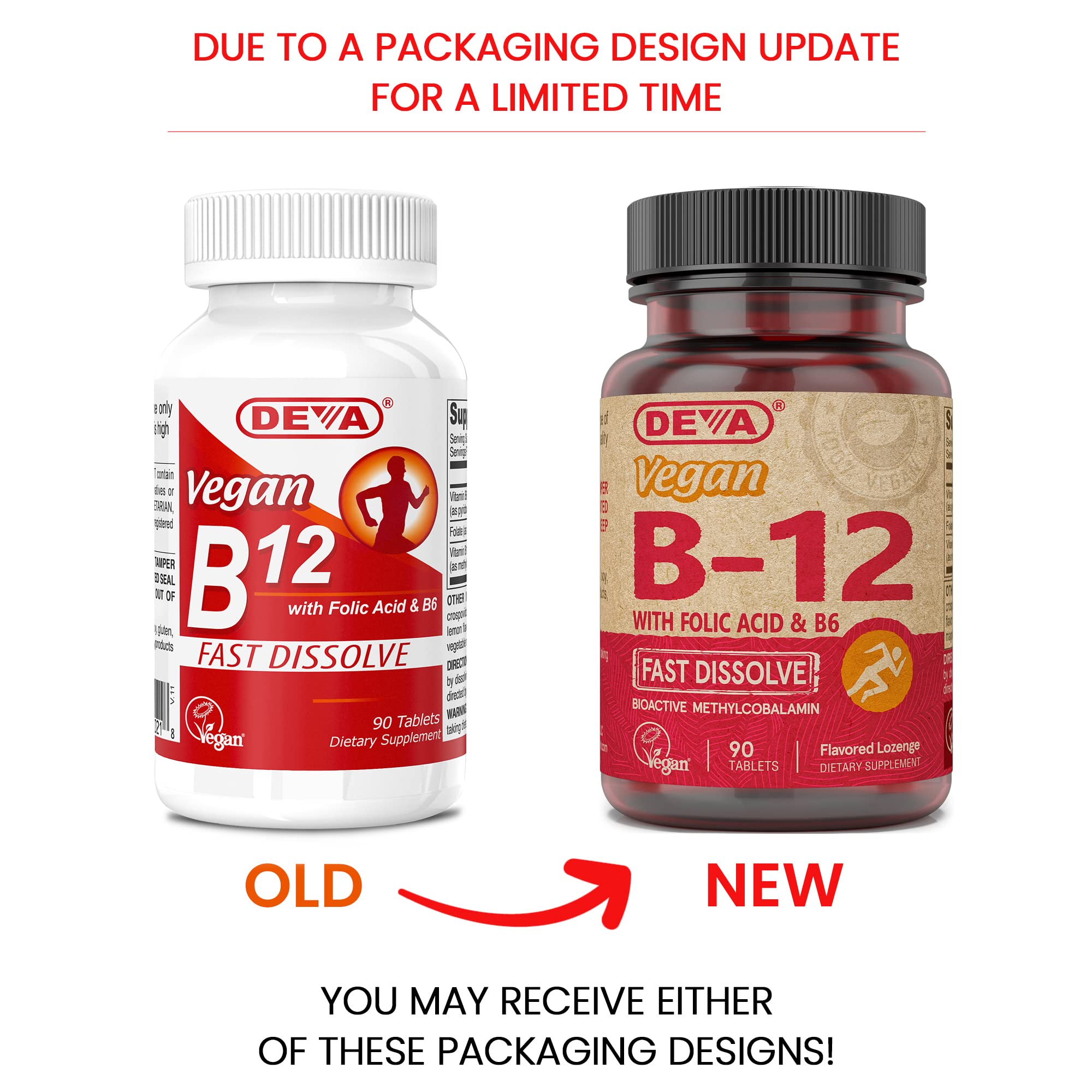 DEVA B12 lemon lozenge dissolving in mouth for quick absorption.