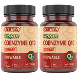 DEVA Coenzima Q10 pastillas masticables de 90: apoyo a la energía diaria.