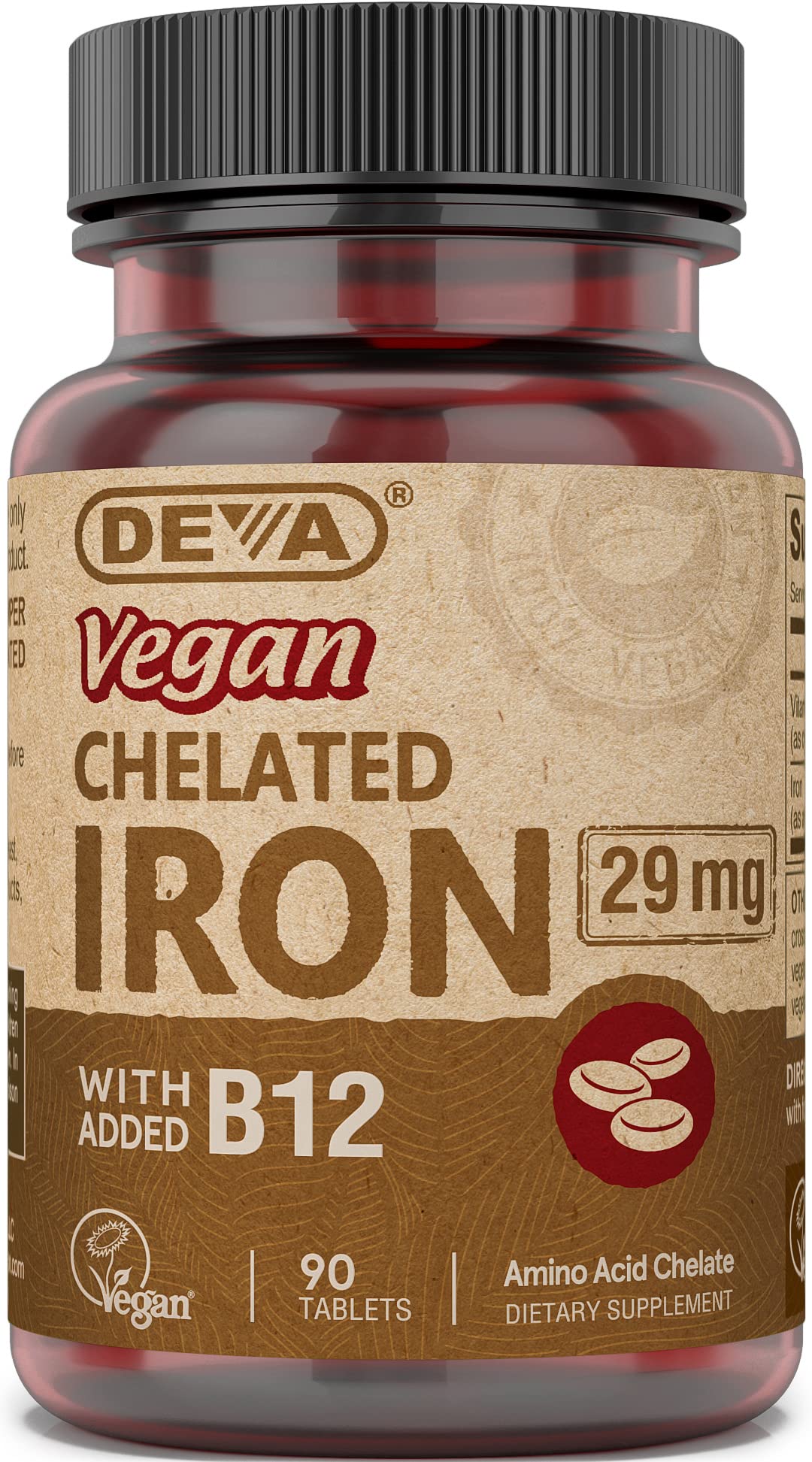 Deva Hierro Quelado con B12, tableta, posible apoyo diario.