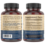 DEVA Magnesio Glicinato 300 mg, etiqueta detalle, muestra ingredientes y uso diario.