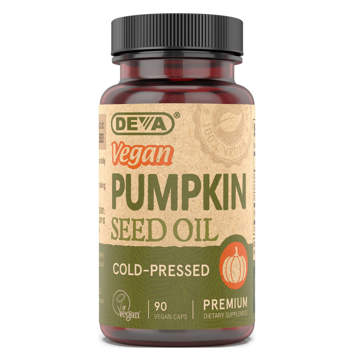 DEVA Nutrition aceite de semilla de calabaza vegano en cápsulas para uso diario