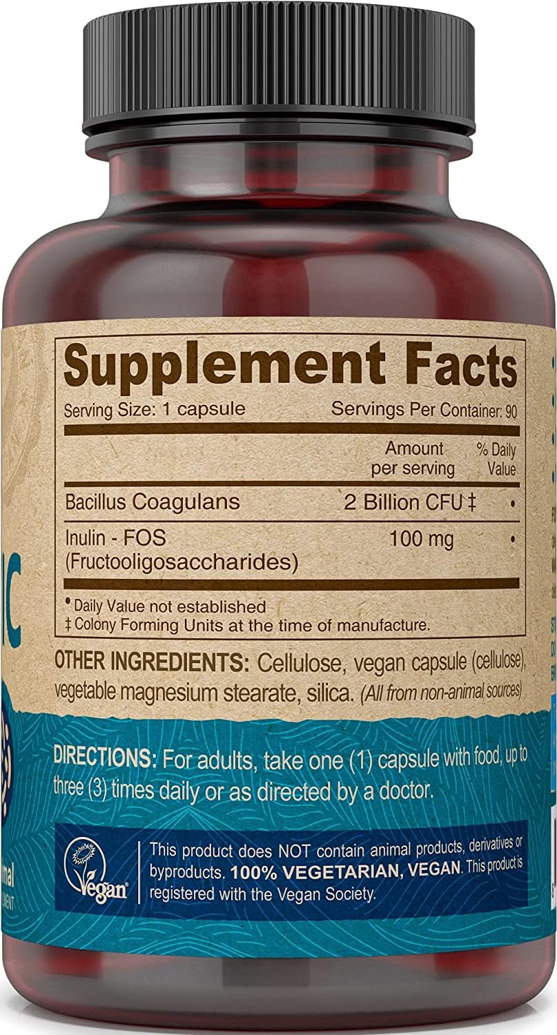 Envase práctico de DEVA Probiotico vegan para viaje y uso diario.