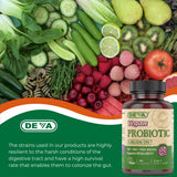 DEVA Probiotico vegan uso en viaje, formato portátil