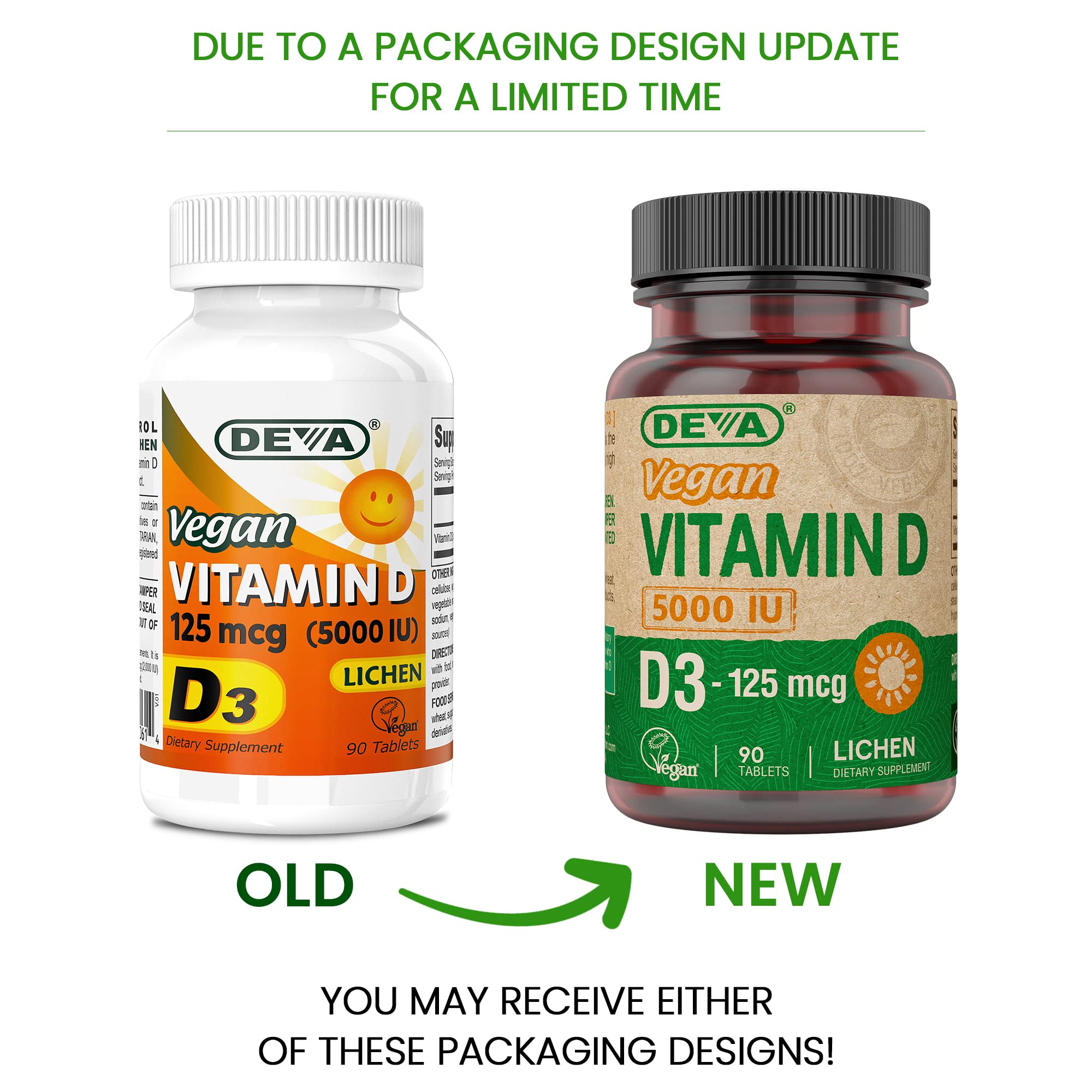 Etiqueta certificada vegana en DEVA D3, origen vegetal