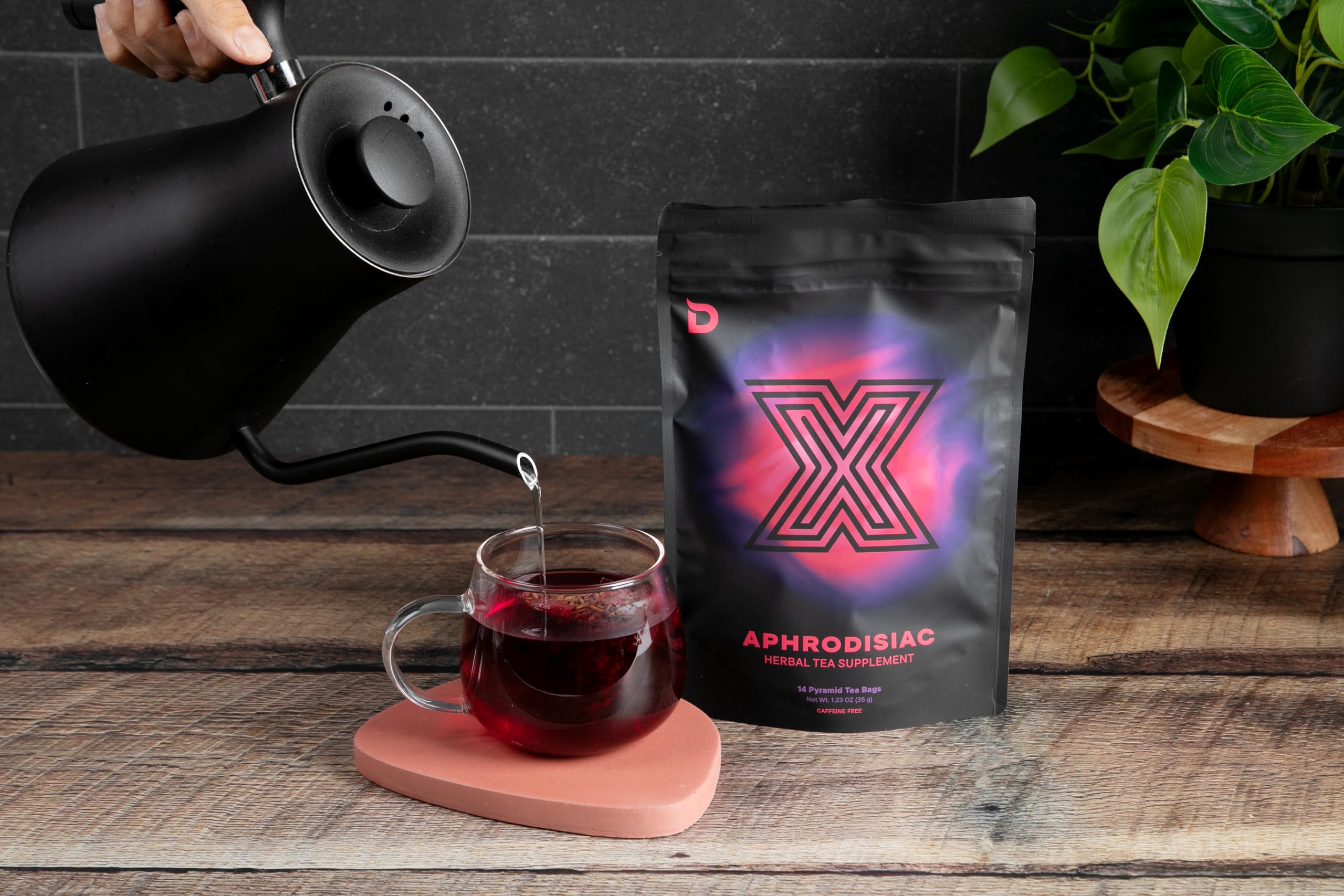 Deviant Blends Libido Te: símbolo vegano, opción ética para compartir.