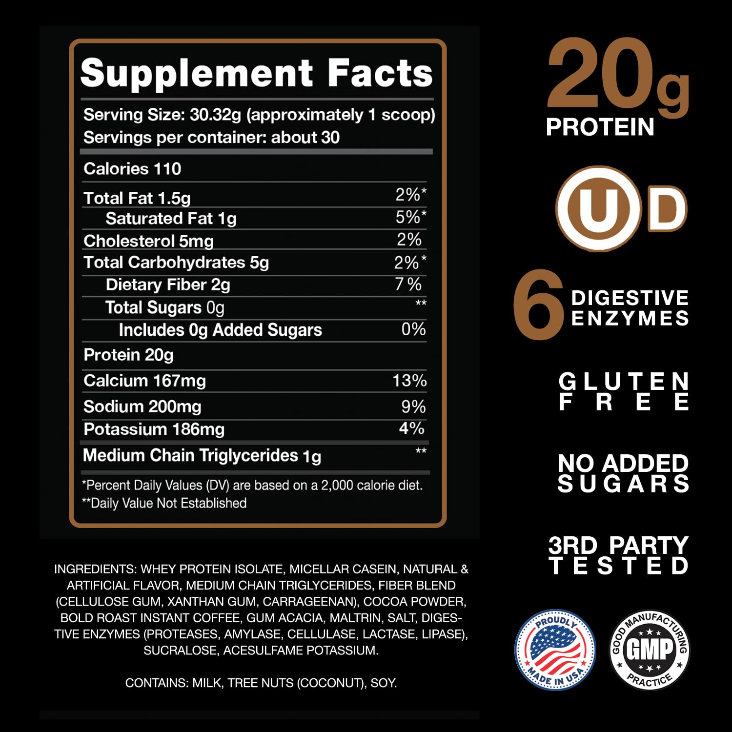 Enzimas digestivas y MCT en la fórmula de Devotion Nutrition