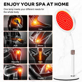 Devowellte terapia de luz roja para cuerpo, diseño compacto y uso cómodo en casa.