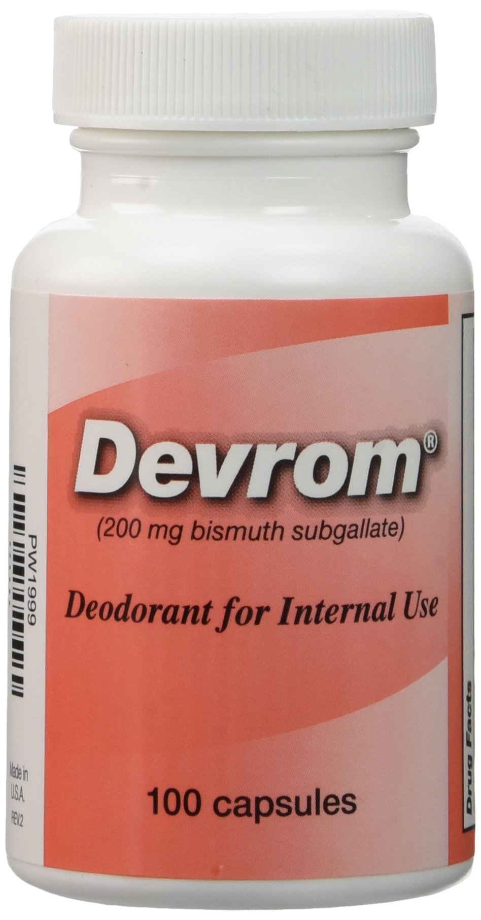 Devrom Cápsulas Deodorantes Internos, botella, control de olores diario