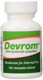 Devrom desodorizante interno, tableta masticable de 200 mg para uso diario.