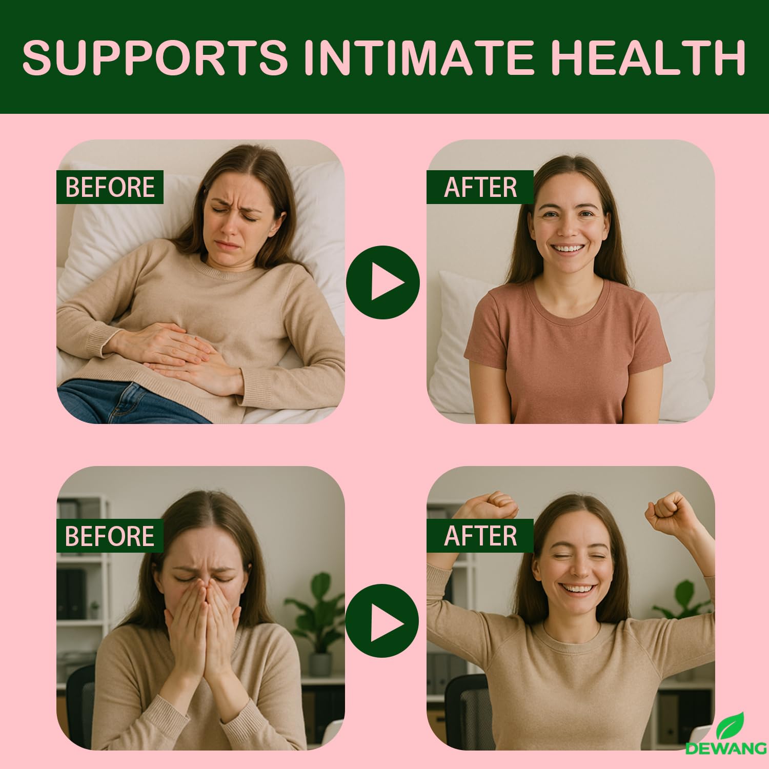 DEWANG gominolas equilibrio femenino, textura gomita, sabor piña para experiencia agradable