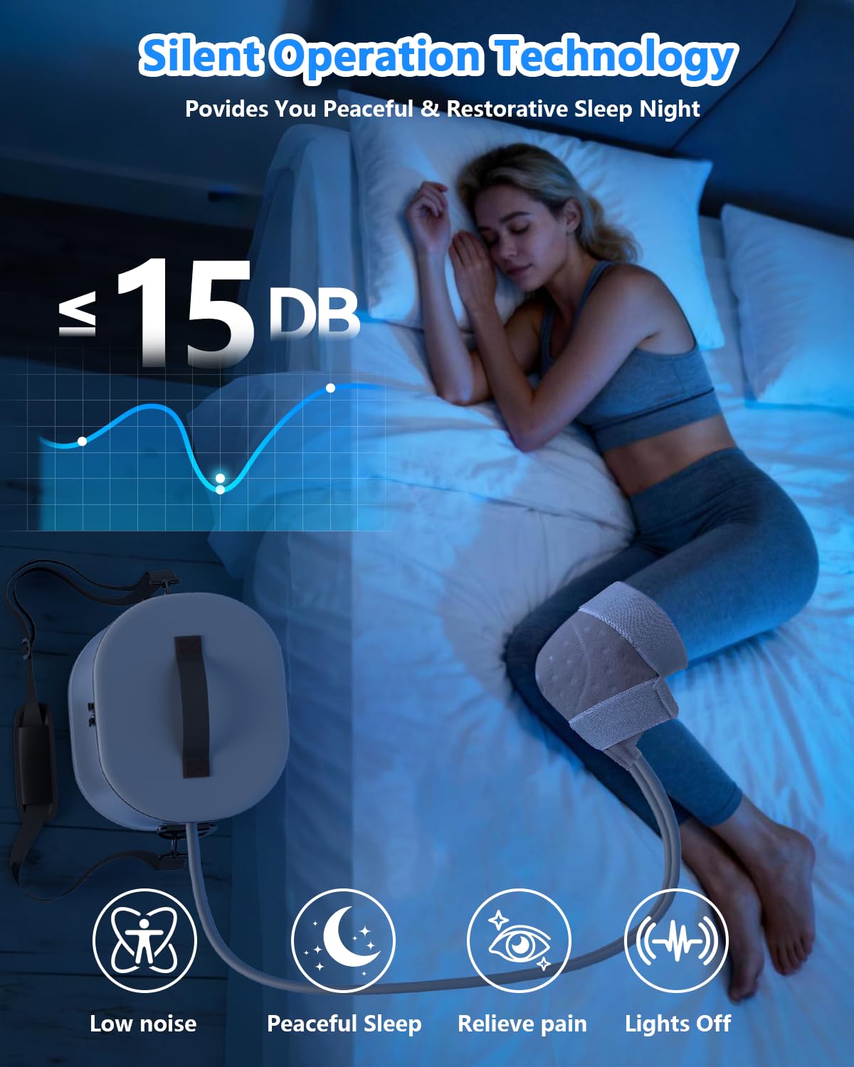 Dexcip motor-silencioso: funcionamiento suave para uso nocturno.