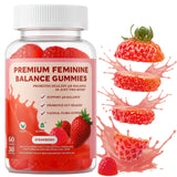 DEXOV gominolas probiótico femenino, sabor fresa, apoyo al equilibrio del pH diario.