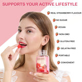 DEXOV gominolas probiótico femenino, textura frutal y sabor a fresa para bienestar diario.