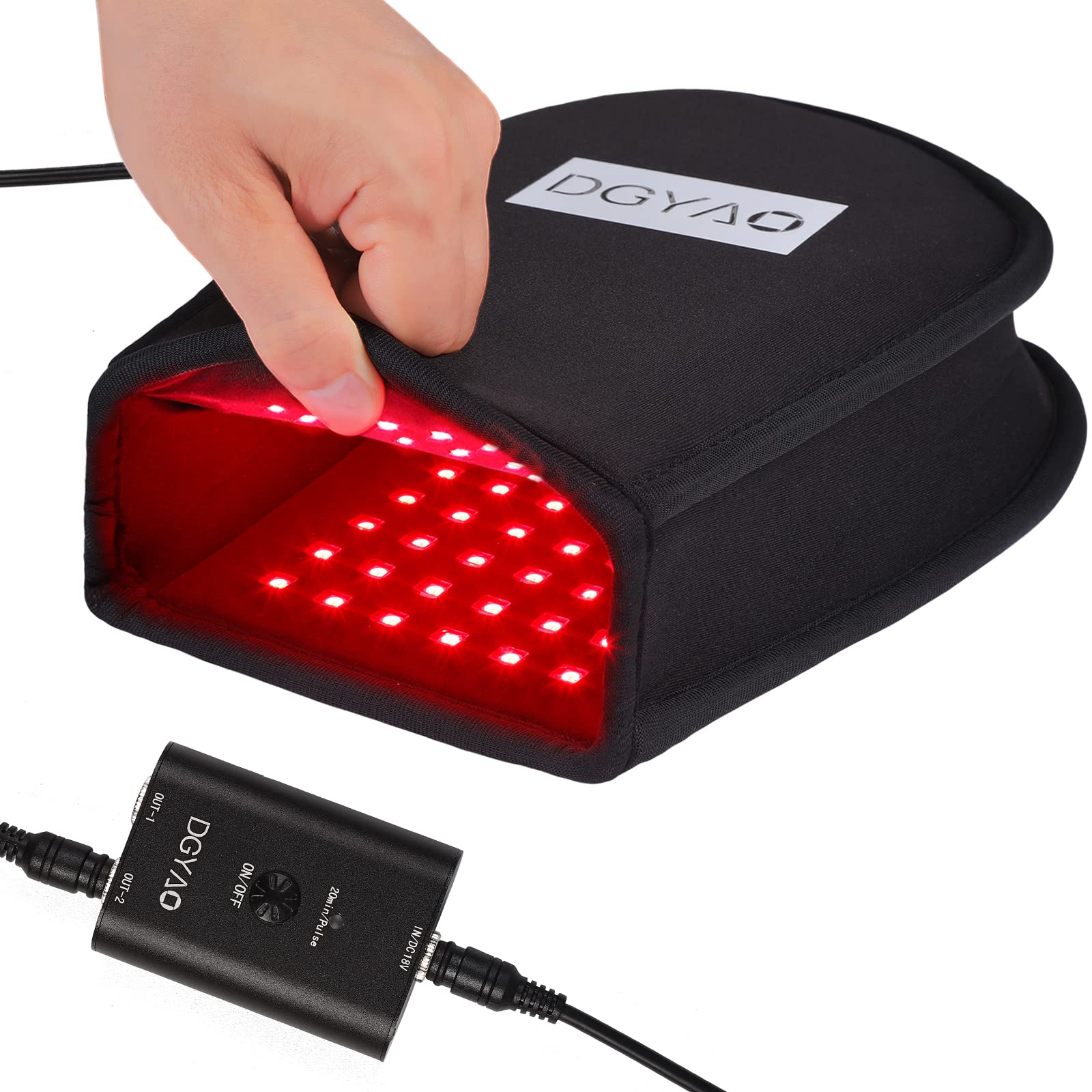 DGQY guante terapia con luz roja para manos, alivio potencial del dolor.