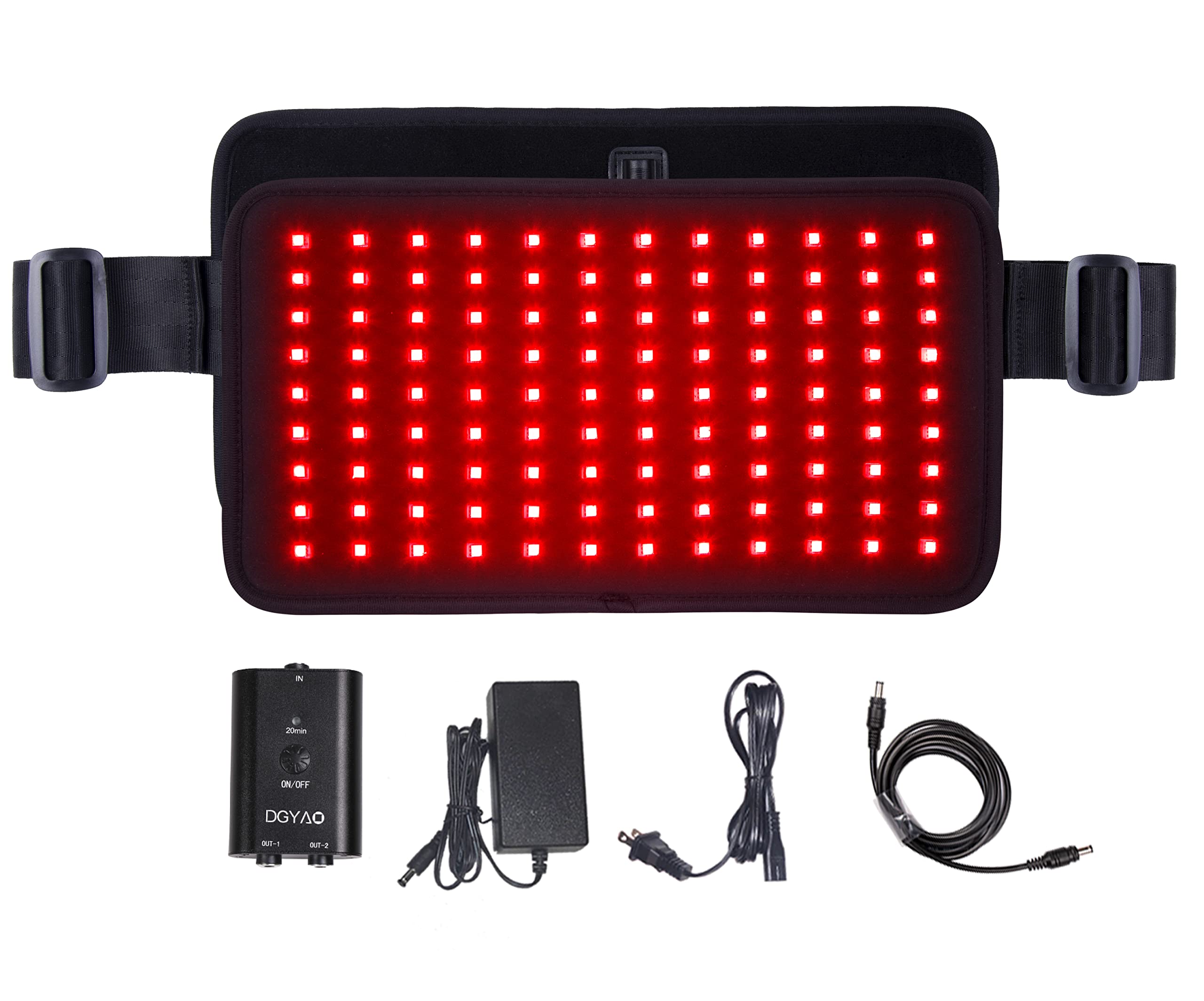 DGXINJUN cinturon terapéutico 660nm y 880nm para alivio muscular