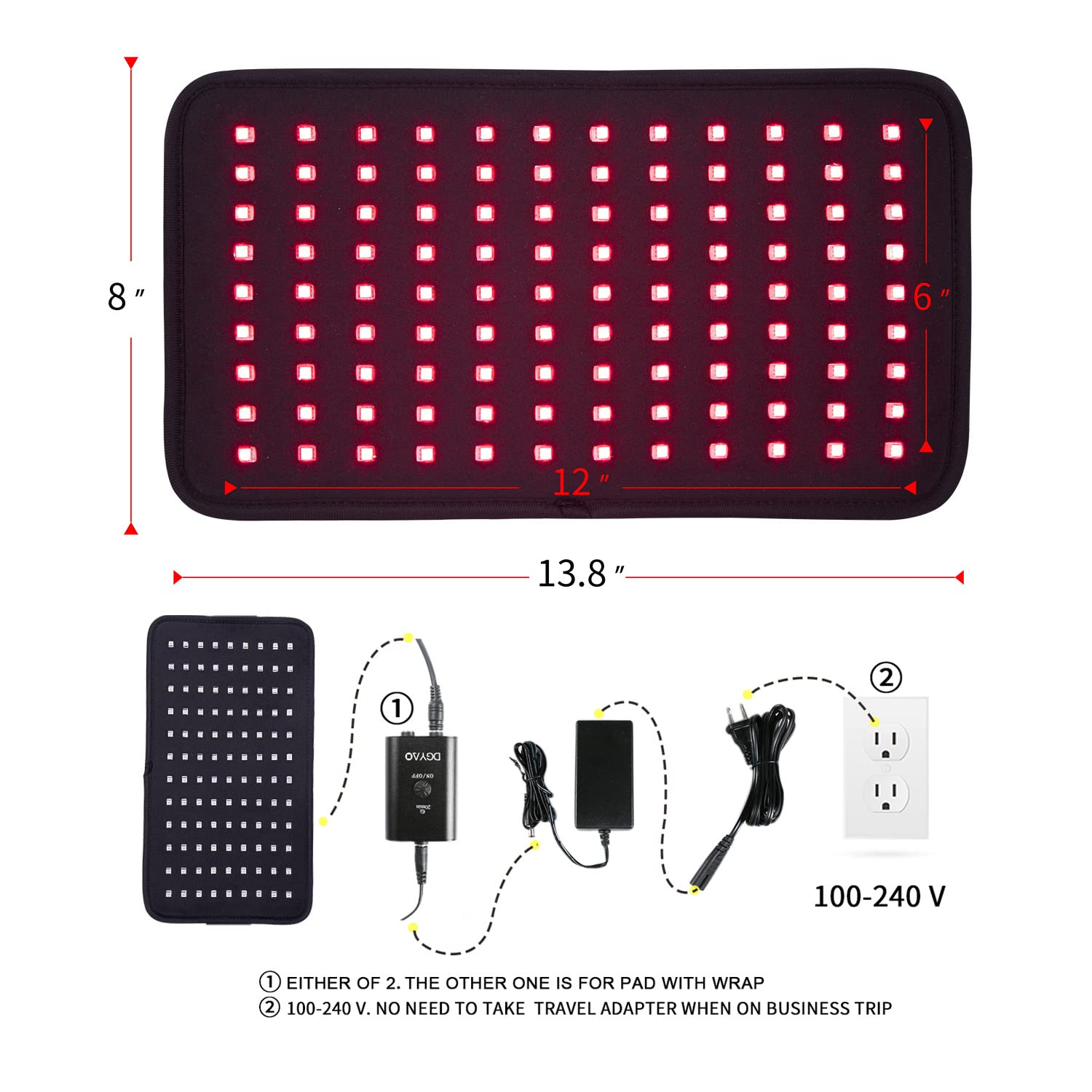 DGXINJUN luz roja 660nm visible para calentamiento superficial