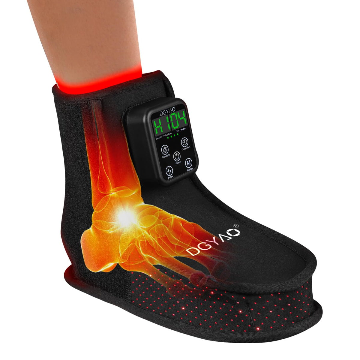 DGXINJUN terapia de luz roja para pies y tobillos, uso inalámbrico cómodo.