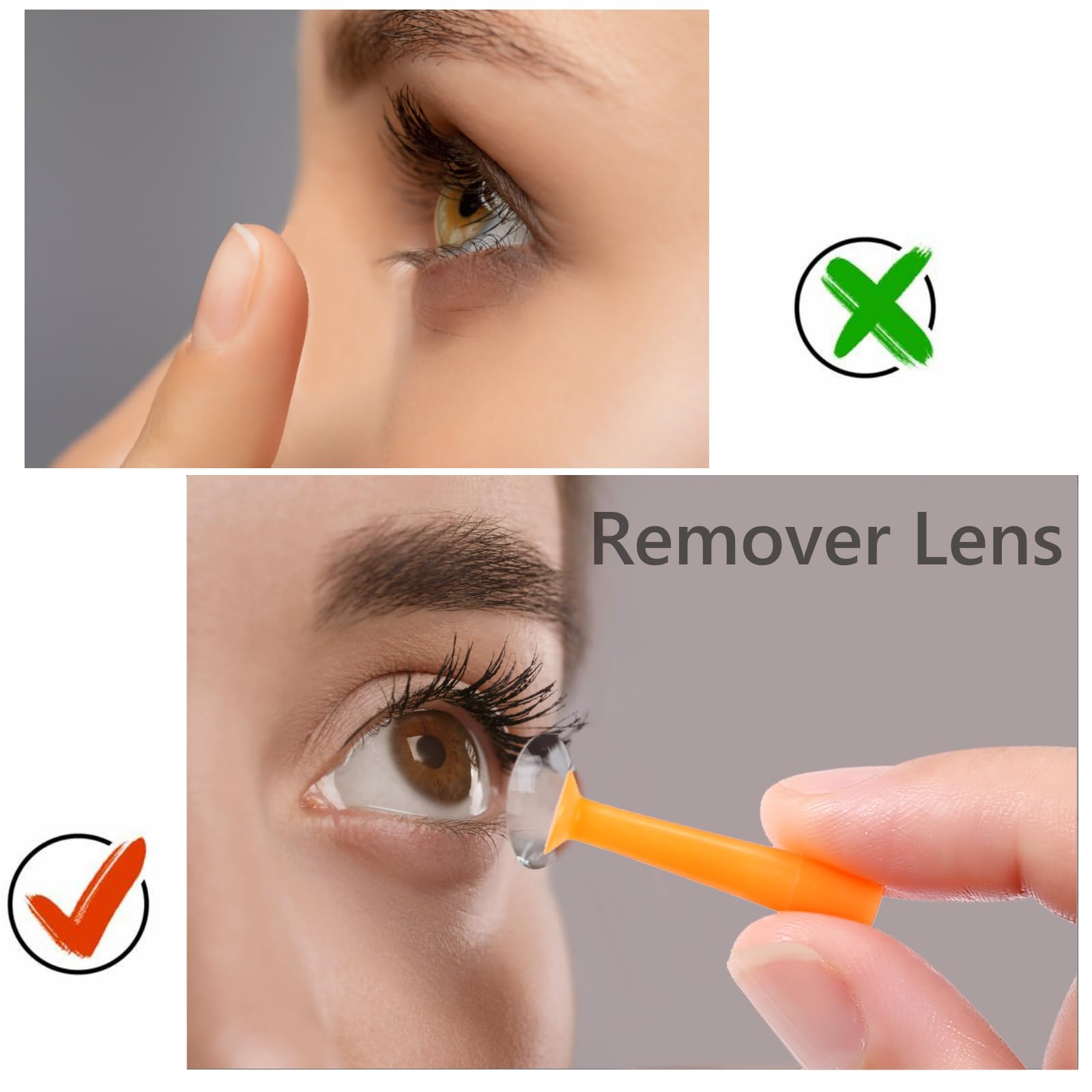 DHSUUUUP ventosa de succión para lentes duros, facilita quitarse la lente con cuidado