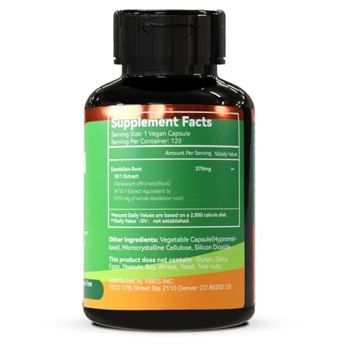 DIATMOON cápsulas de 3750 mg de diente de león para energía diaria.