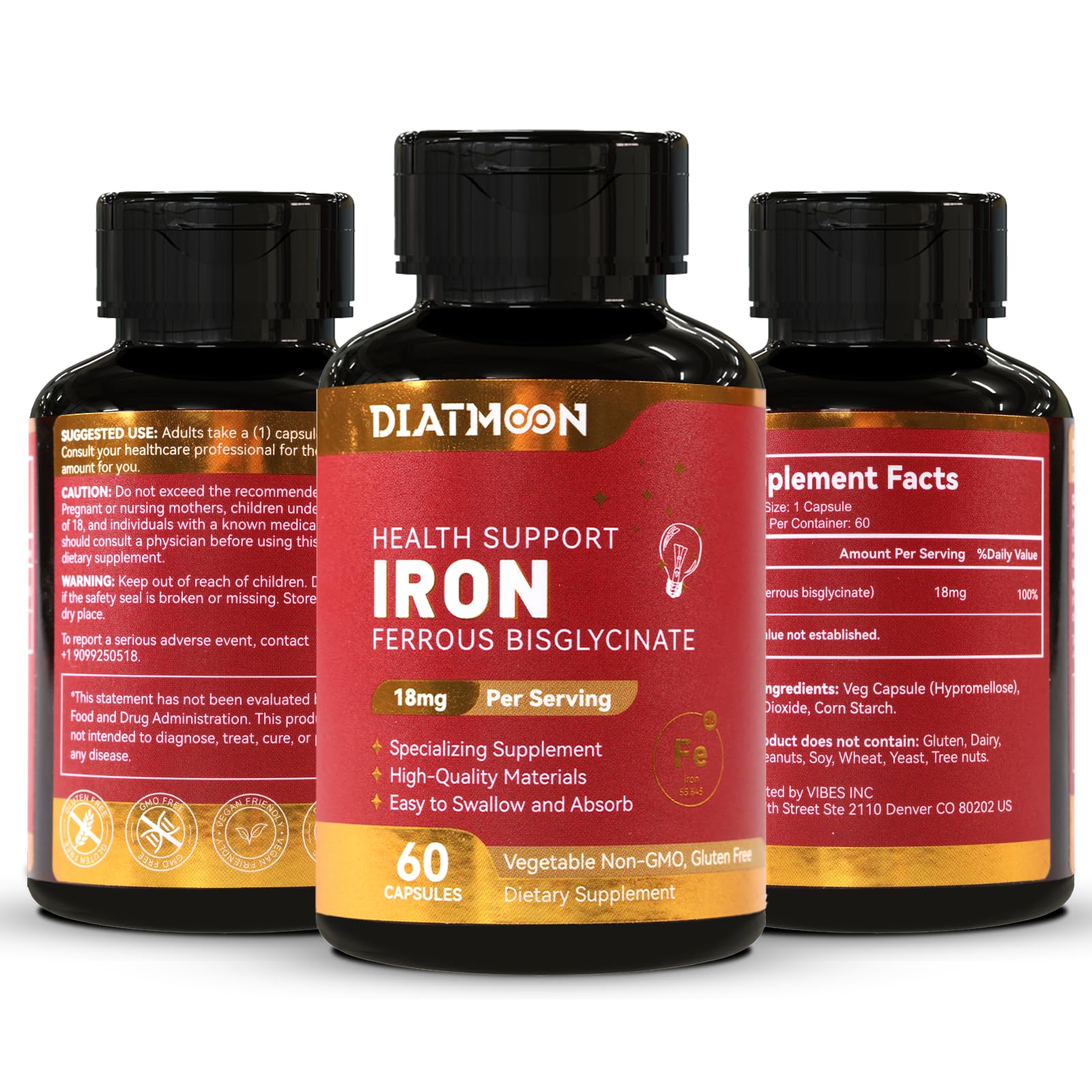 DIATMOON: ingredientes puros sin aditivos, opción vegana confiable.