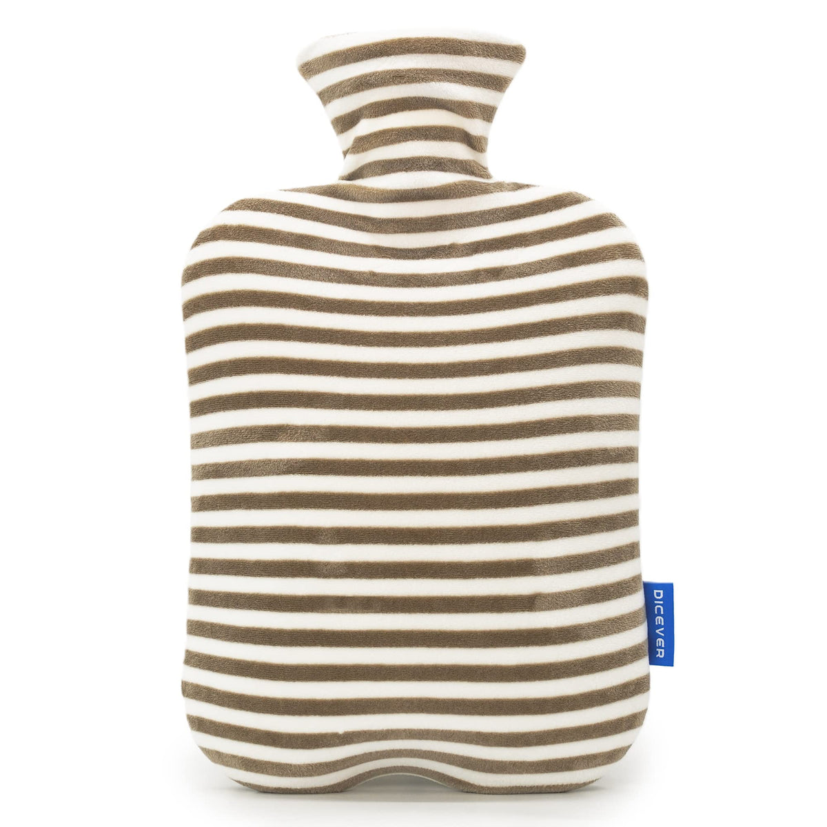 DICEVER bolsa de agua caliente 2L con funda suave gris para mayor confort.