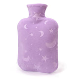 Bolsa de agua caliente 2L DICEVER con funda suave púrpura mantiene calor estable para dormir