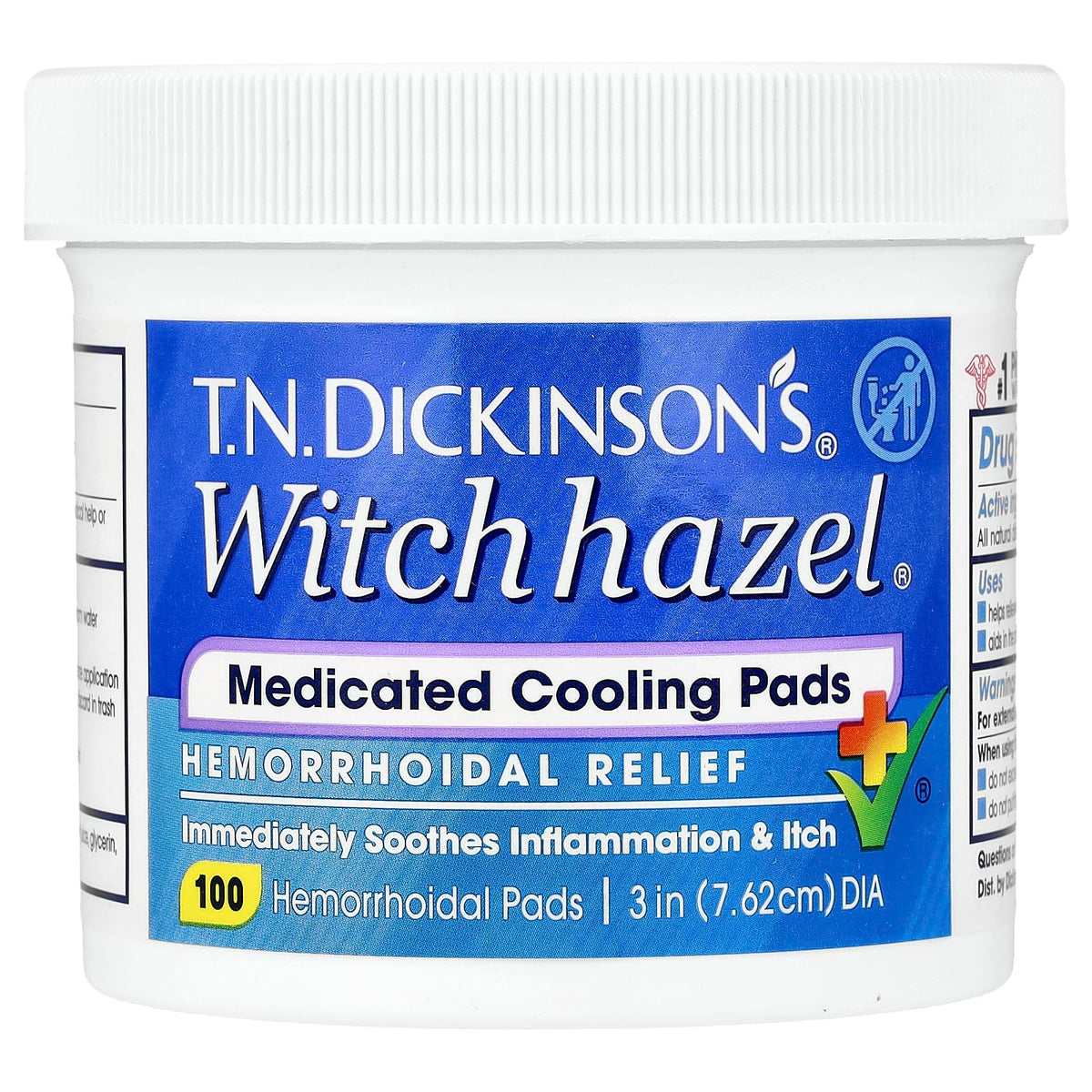 Dickinson's almohadillas hemorroidales – empaque para limpieza suave y comodidad diaria.