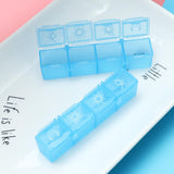 Didiseaon organizador semanal de pastillas azul, compacto y portátil para viaje