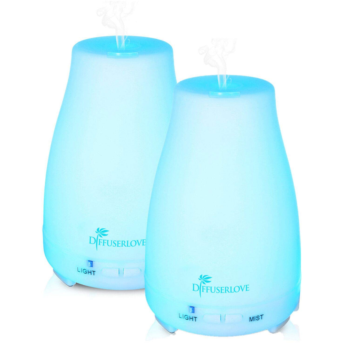 Diffuserlove 2 pack con difusores ultrasónicos compactos para escritorio y hogar