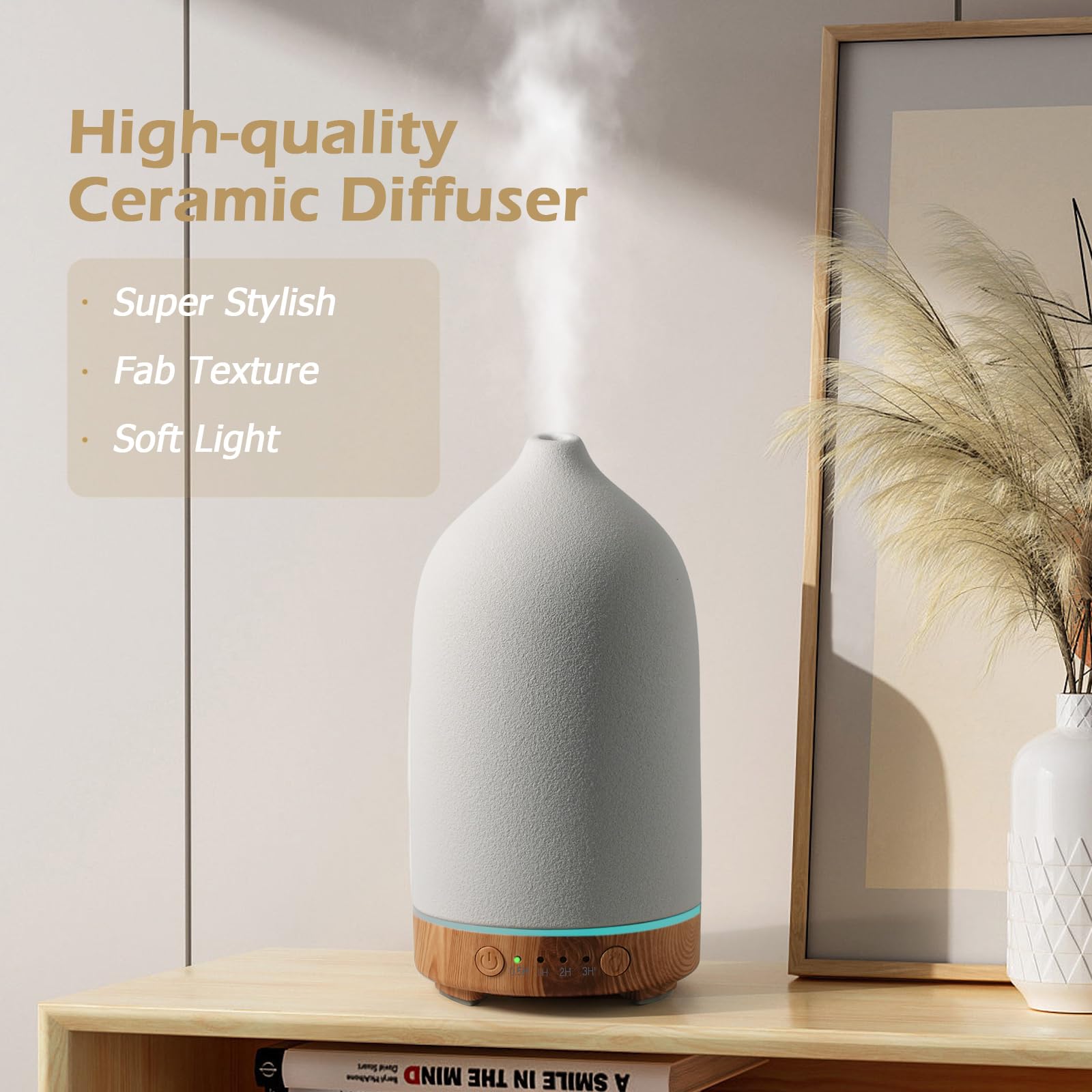 Diffuserlove difusor cerámico con cubierta artesanal, detalle elegante