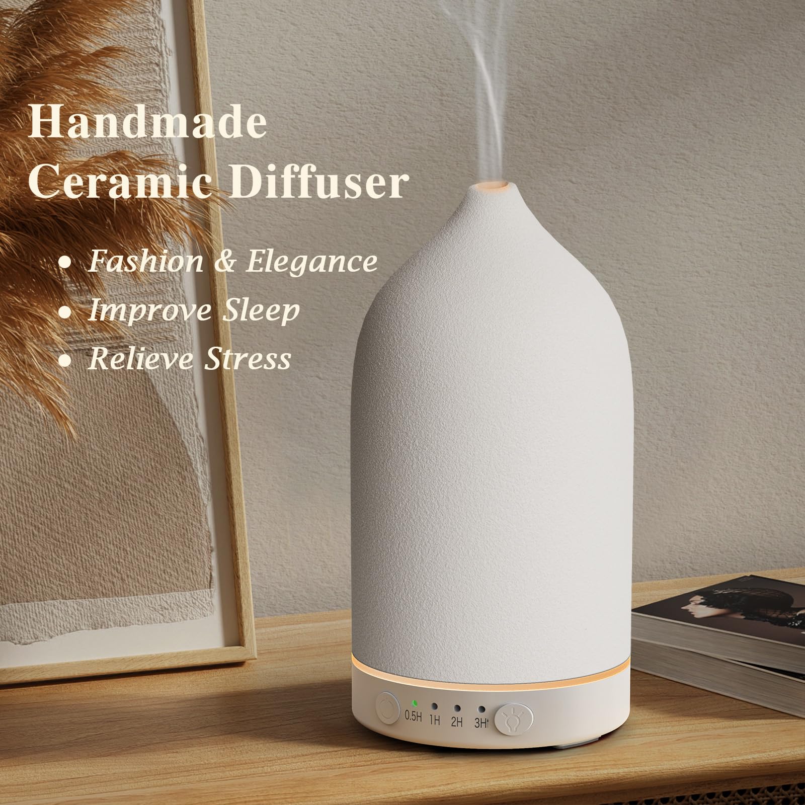 Diffuserlove cubierta cerámica hecha a mano que añade elegancia y facilita limpieza