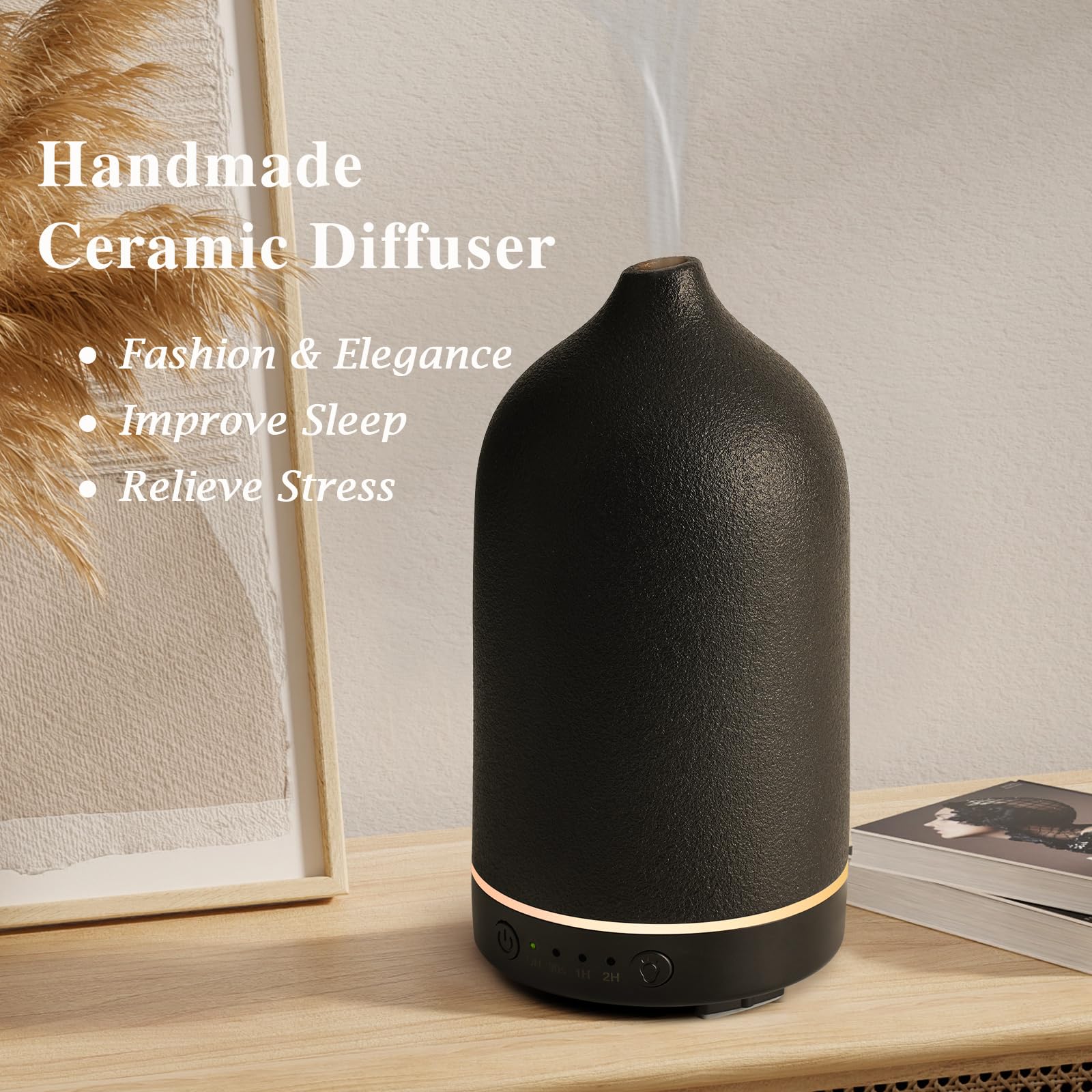 Diffuserlove difusor de piedra para aceites esenciales purificando ligeramente el ambiente.