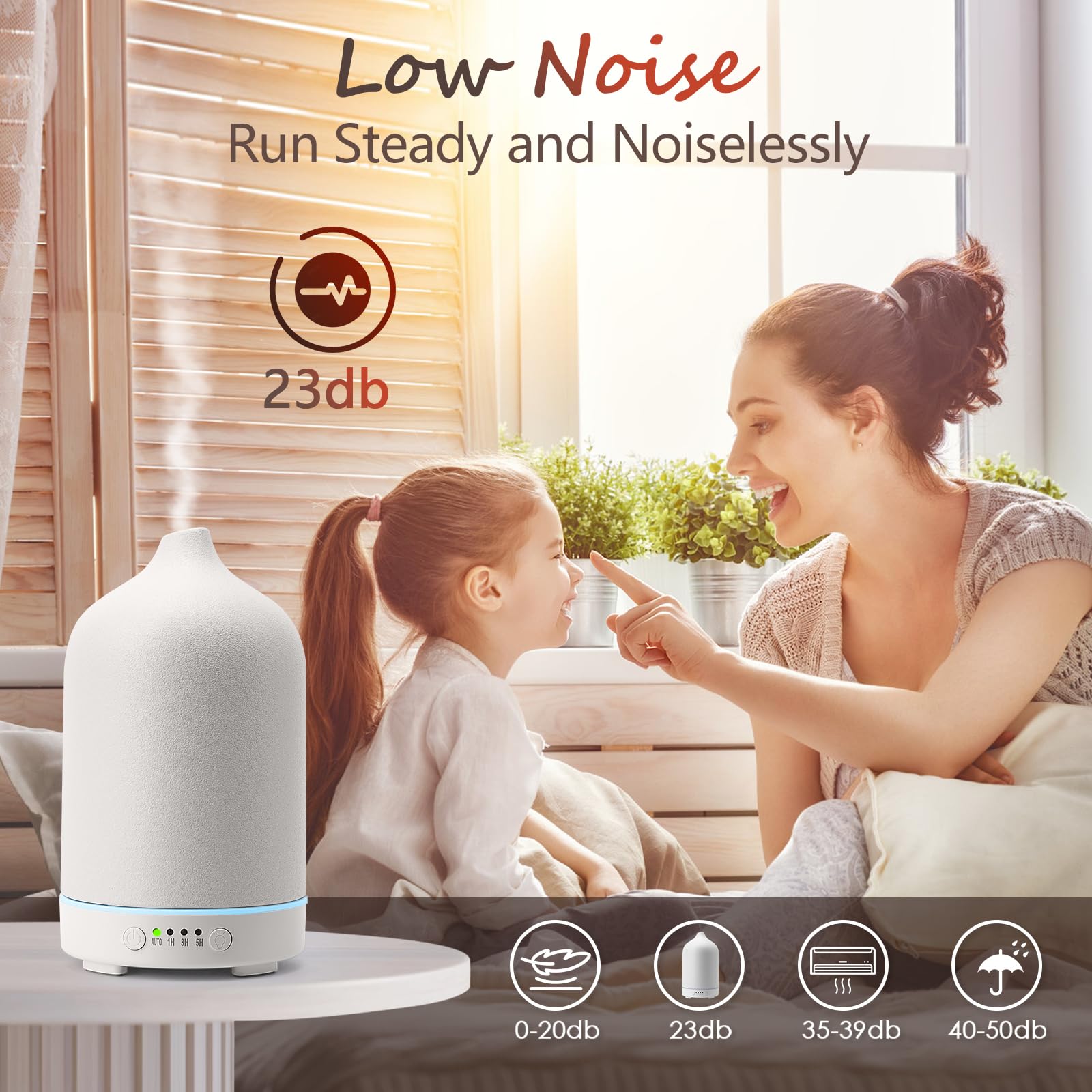 Diffuserlove 7 colores de luz permiten crear atmosferas segun la ocasion.