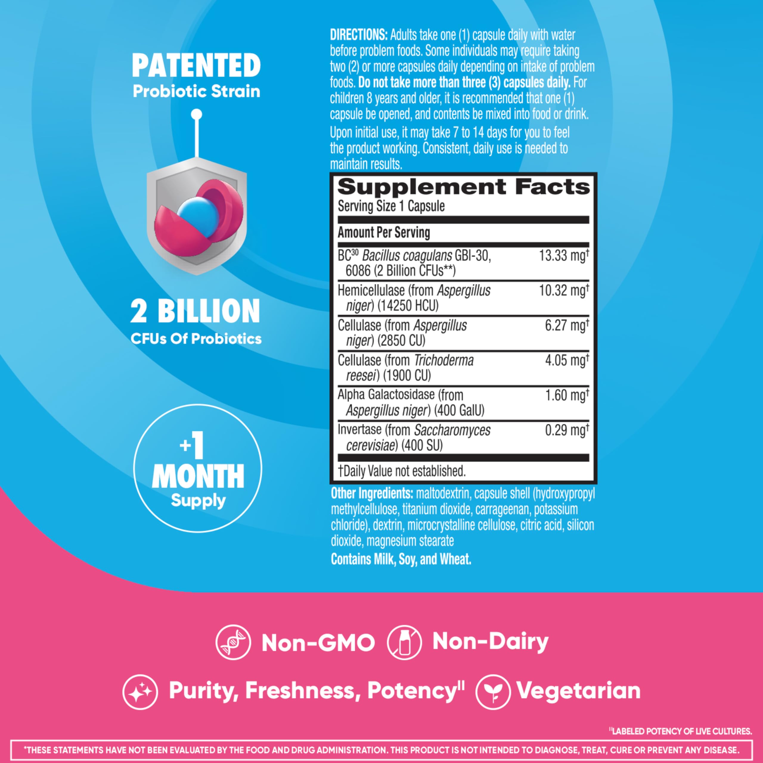 Digestive Advantage: cápsulas probióticas digestivas, 2 mil millones para equilibrio intestinal.